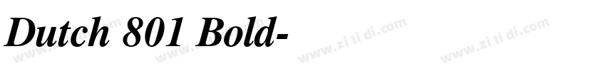 Dutch 801 Bold字体转换